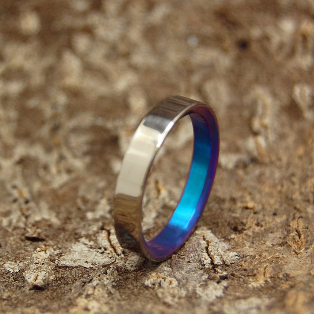 Titanium Ring, Titanium Ring hotsell Blue Turquoise Engagement Wedding Band for Woman Personalize Titanium Wedding Ring, Skinny Ring, FREE ENGRAVING