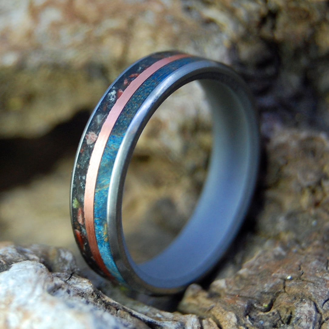 Blue agate banded Ring