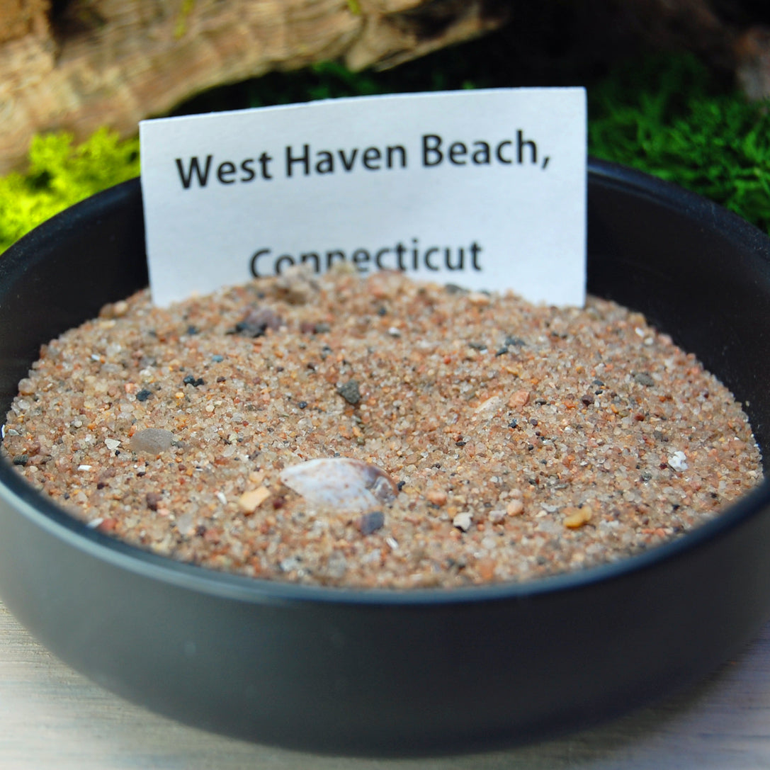 CONNECTICUT Beach Sand Wedding Rings - How Earthy Materials Like Sand, Dirt and Rocks Can Symbolize Your Unique Love Story