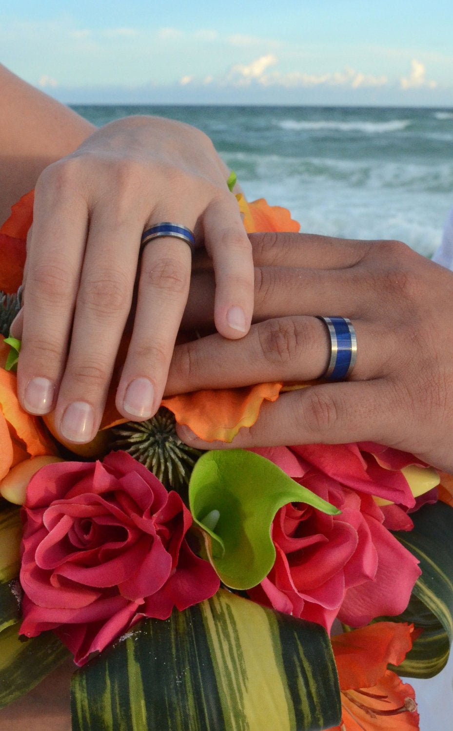 Colorful Wedding Celebrations | Two Color Wedding Rings - Minter and Richter Designs