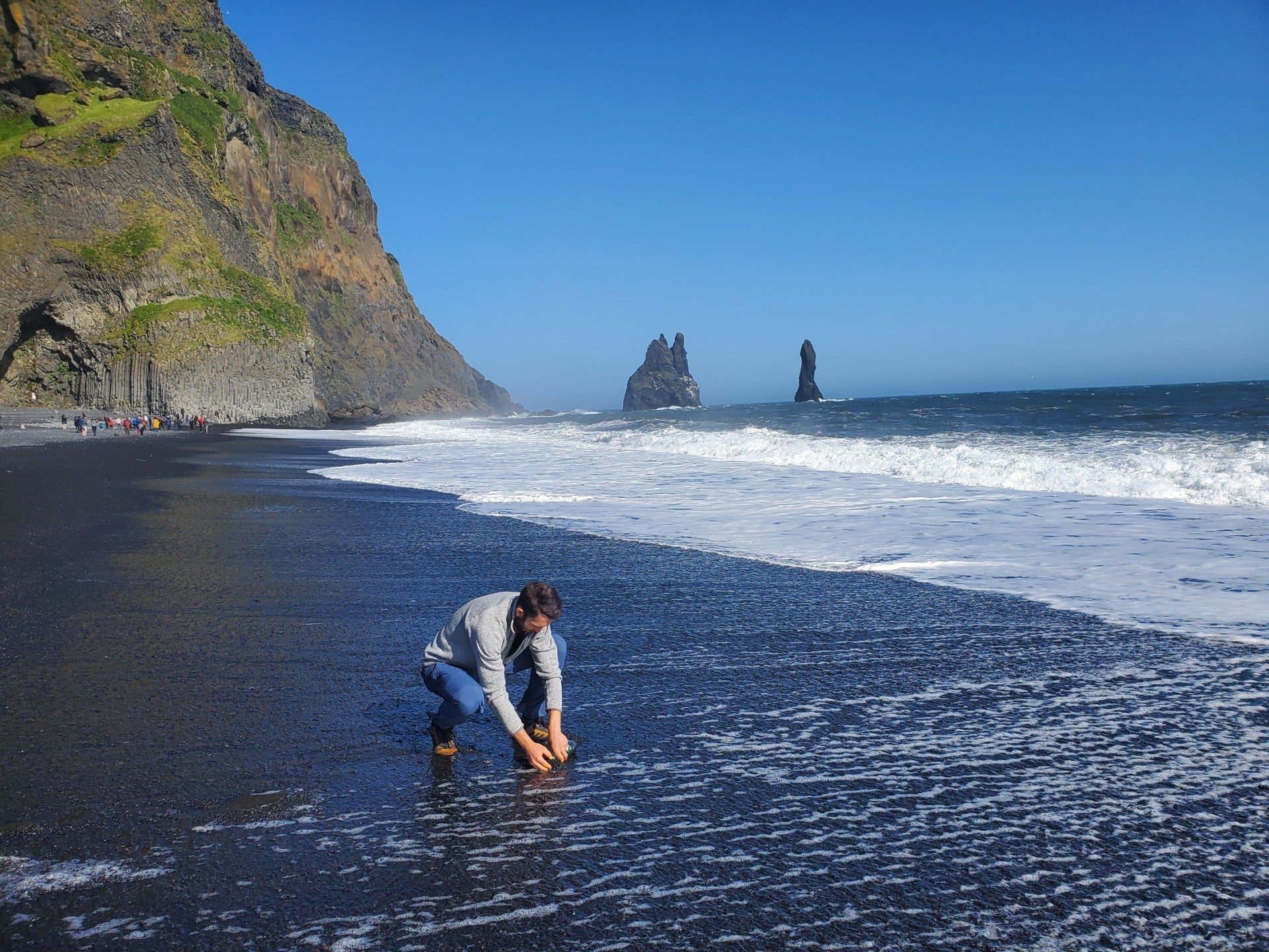 VIK BEACH SAND ICELAND Wedding Rings - How Earthy Materials Like Sand, Dirt and Rocks Can Symbolize Your Unique Love Story - Minter and Richter Designs