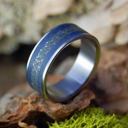 1977 Chevy | Men's Crushed Sodalite Stone & Titanium Wedding Ring - Minter and Richter Designs