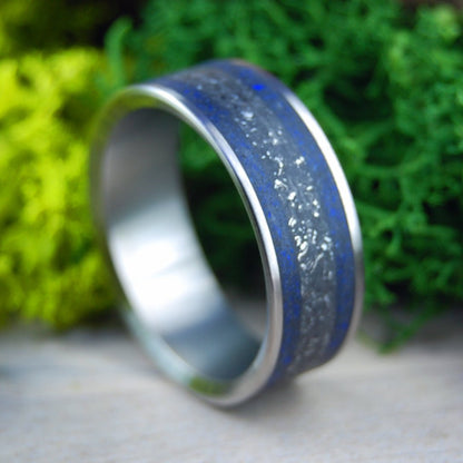 1977 Chevy | Men's Crushed Sodalite Stone & Titanium Wedding Ring - Minter and Richter Designs