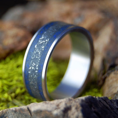 1977 Chevy | Men's Crushed Sodalite Stone & Titanium Wedding Ring - Minter and Richter Designs