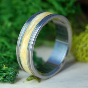 CLEAREST BOX ELDER | Box Elder Wood Titanium Men's Wedding Ring