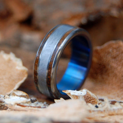 A Drink To The Moon | Men's Meteorite, Whiskey Barrel & Titanium Wedding Ring - Minter and Richter Designs