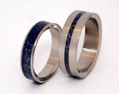 A Little Of You In Me | M3 &titanium Wedding Ring Set - Minter and Richter Designs