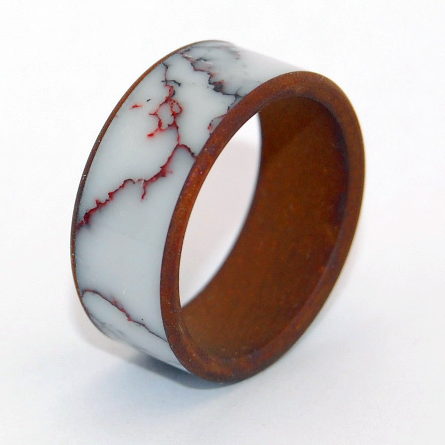 Across The Wild Horse Plains | Men's Wild Horse Jasper Stone & Titanium Wedding Ring - Minter and Richter Designs