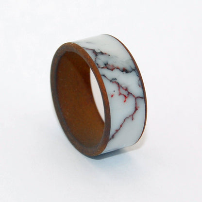 Across The Wild Horse Plains | Men's Wild Horse Jasper Stone & Titanium Wedding Ring - Minter and Richter Designs