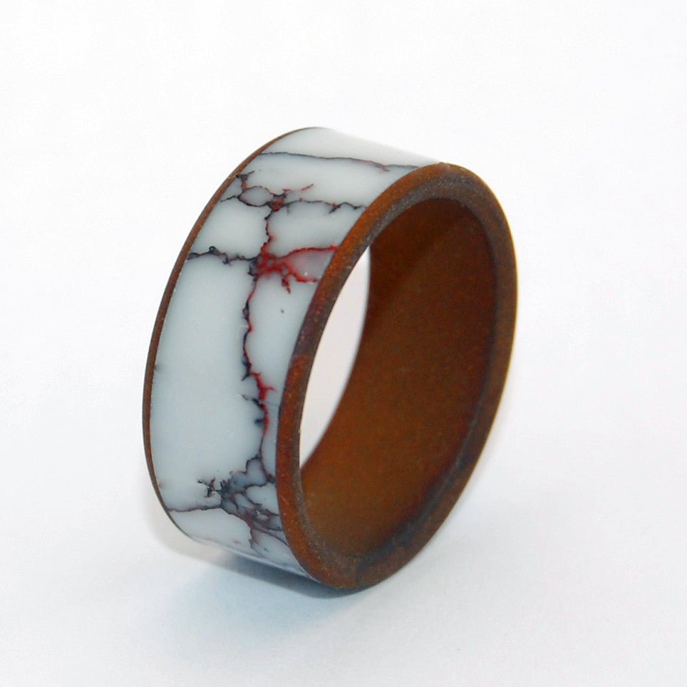 Across The Wild Horse Plains | Men's Wild Horse Jasper Stone & Titanium Wedding Ring - Minter and Richter Designs