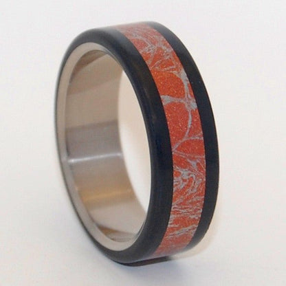 Akita | Men's Akita Wood, Meteorite & Titanium Wedding Ring - Minter and Richter Designs