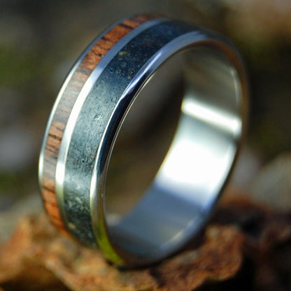 Alaskan Heart | Men's Alaskan Lava, Koa Wood & Titanium Wedding Ring - Minter and Richter Designs