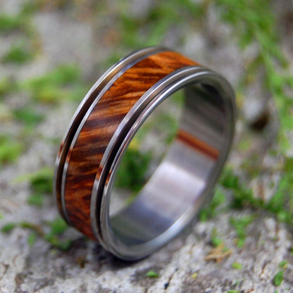 Alchemist | Men's Box Elder Wood & Titanium Wedding Ring - Minter and Richter Designs