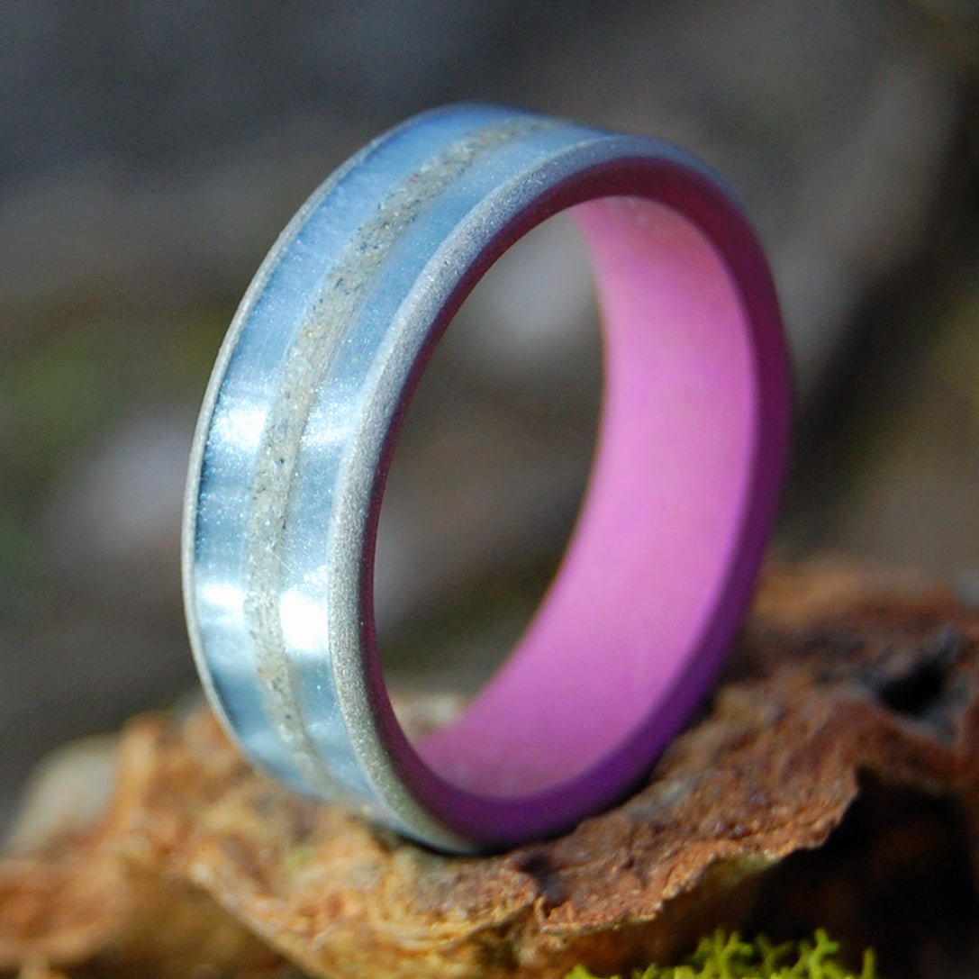 All The Beach Paths | Men's Beach Sand, Marbled Resin & Titanium Wedding Ring - Minter and Richter Designs