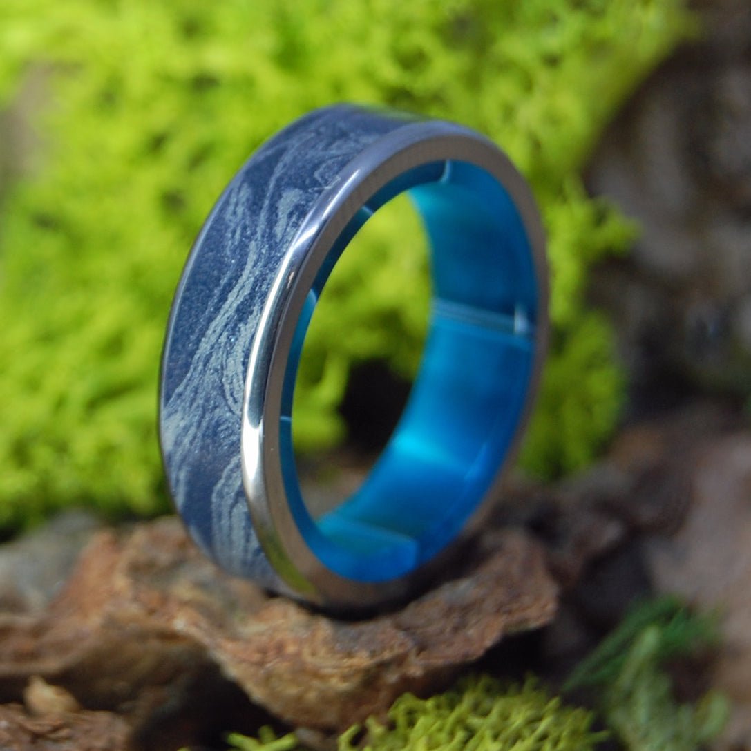 Amortentia | Men's Meteorite, Mokume Gane & Titanium Wedding Ring - Minter and Richter Designs