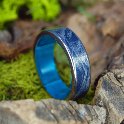 Amortentia | Men's Meteorite, Mokume Gane & Titanium Wedding Ring - Minter and Richter Designs