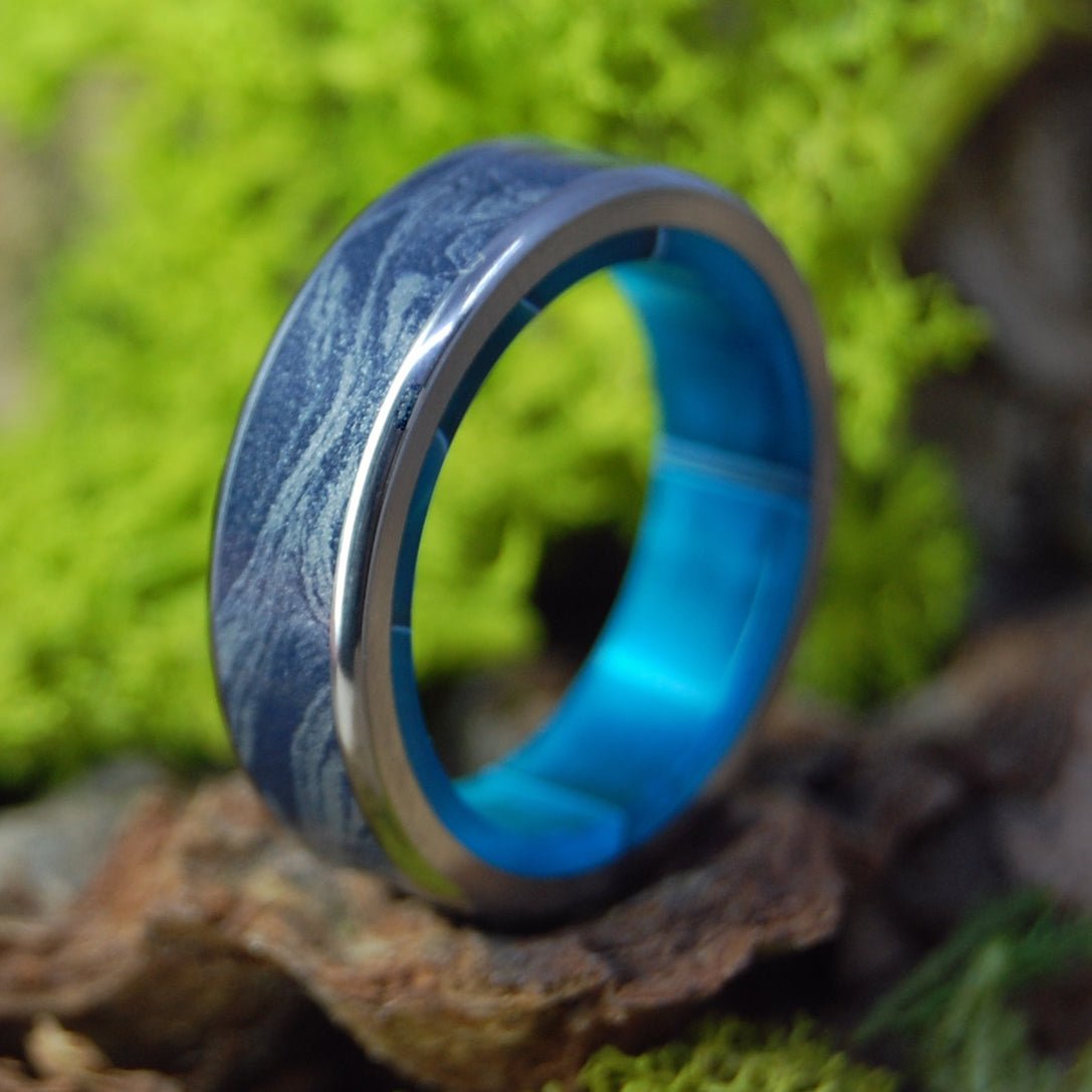 Amortentia | Men's Meteorite, Mokume Gane & Titanium Wedding Ring - Minter and Richter Designs