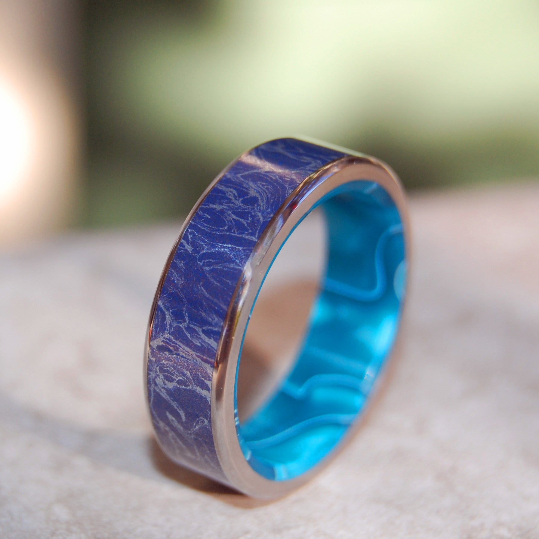 Amortentia | Men's Meteorite, Mokume Gane & Titanium Wedding Ring - Minter and Richter Designs