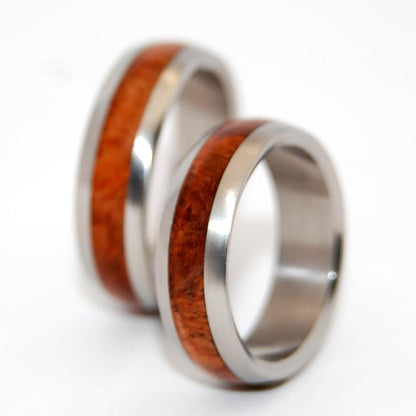 Amour | Matching Wood & Titanium Wedding Ring - Minter and Richter Designs