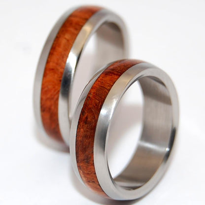 Amour | Matching Wood & Titanium Wedding Ring - Minter and Richter Designs