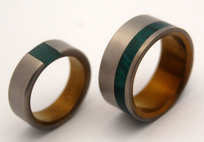 Arrant Jade & Hummingbird | Titanium & Stone Wedding Ring - Minter and Richter Designs