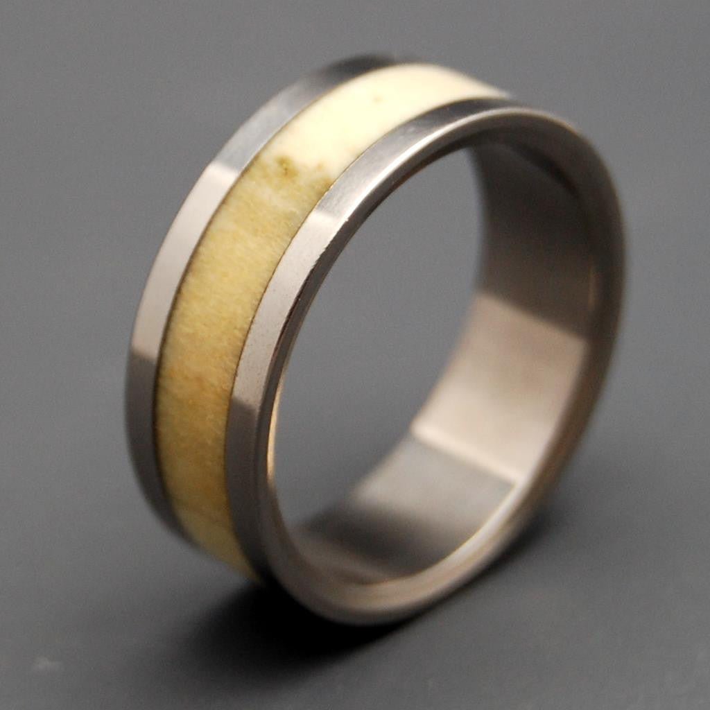 Artemis | Men's Deer Antler & Titanium Wedding Ring - Minter and Richter Designs