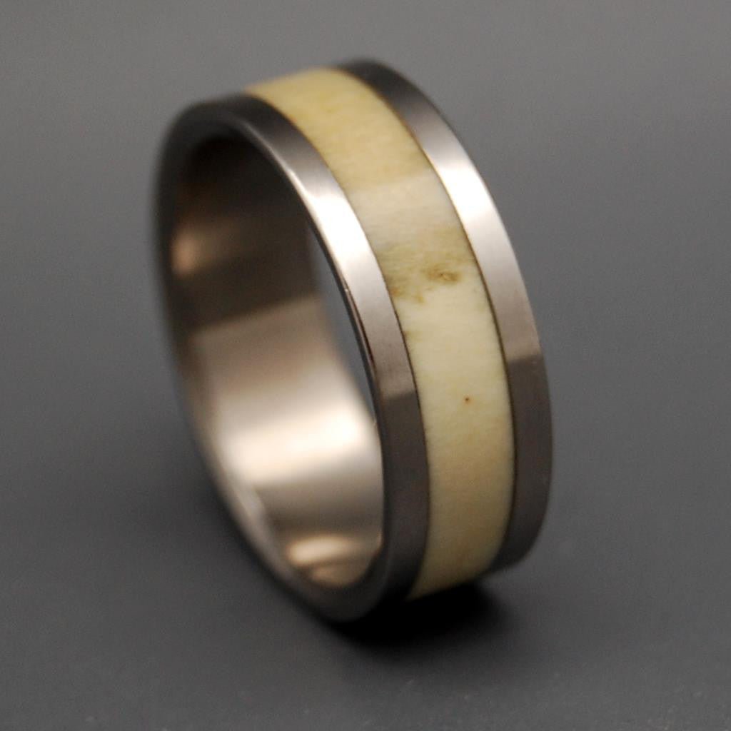 Artemis | Men's Deer Antler & Titanium Wedding Ring - Minter and Richter Designs