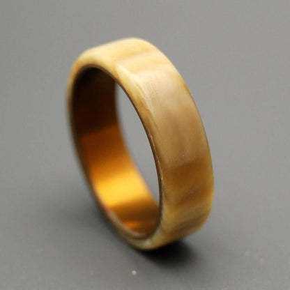 Athena | Men's Horn & Titanium Wedding Ring - Minter and Richter Designs