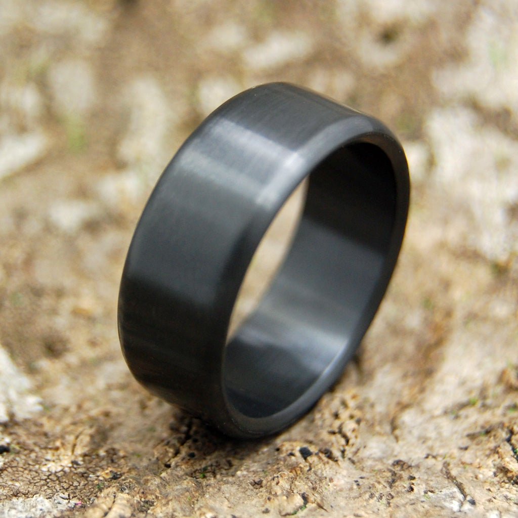 Atomic Number 40 | Men's Zirconium & Black Wedding Ring - Minter and Richter Designs