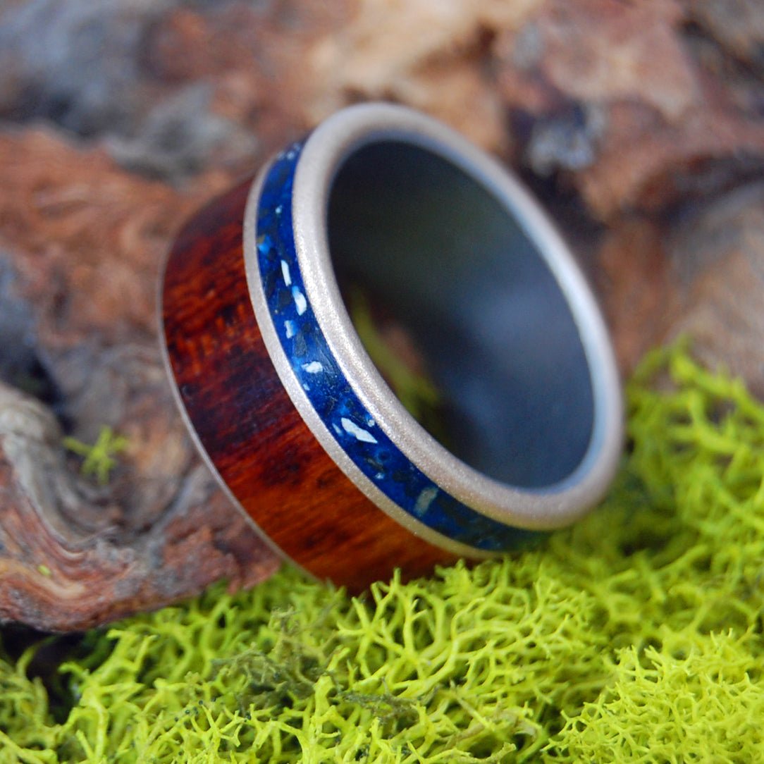 Beach Of Bronze | Men's Snake Wood, Beach Sand, Bronze & Titanium Wedding Ring - Minter and Richter Designs