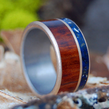 Beach Of Bronze | Men's Snake Wood, Beach Sand, Bronze & Titanium Wedding Ring - Minter and Richter Designs