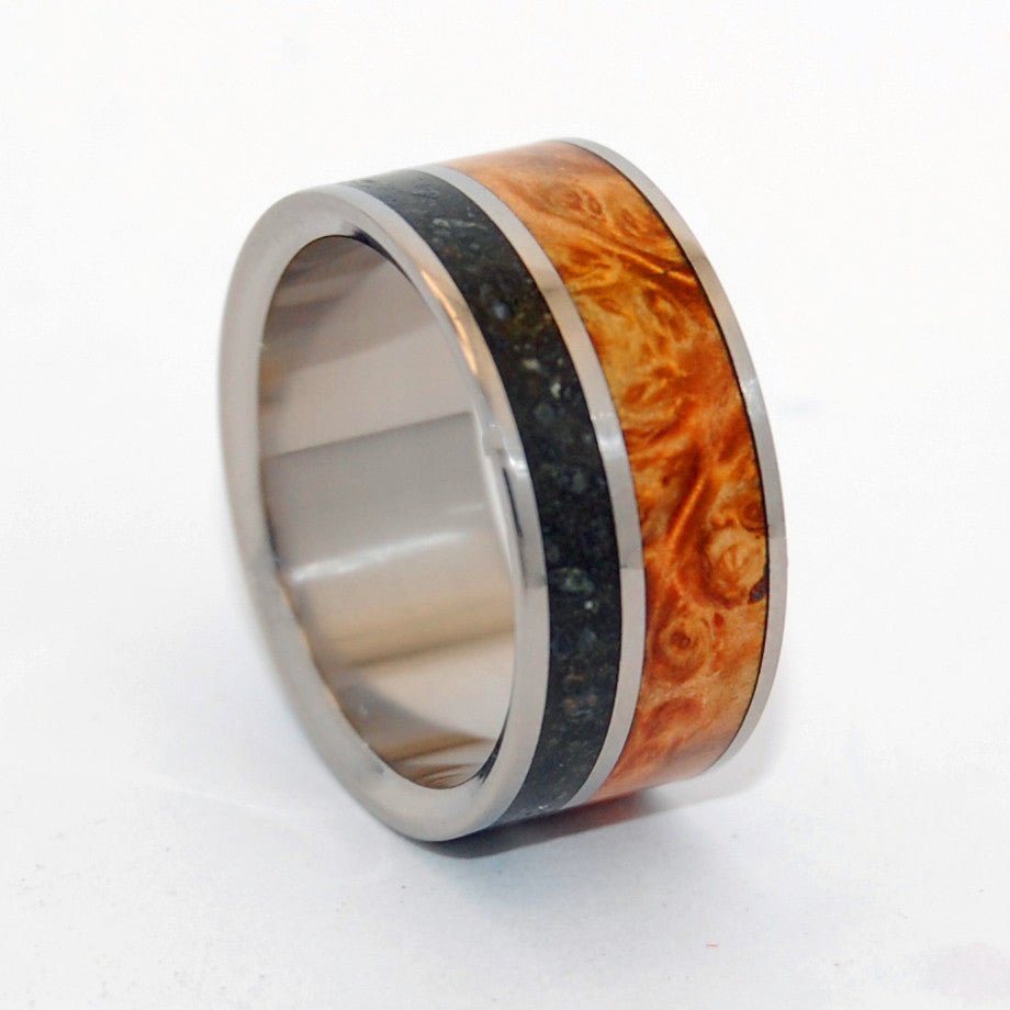 Bear Fruit | Men's Concrete, Wood & Titanium Wedding Ring - Minter and Richter Designs