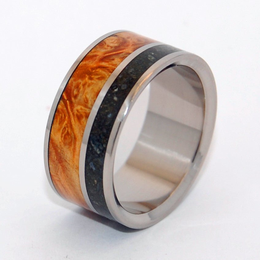 Bear Fruit | Men's Concrete, Wood & Titanium Wedding Ring - Minter and Richter Designs