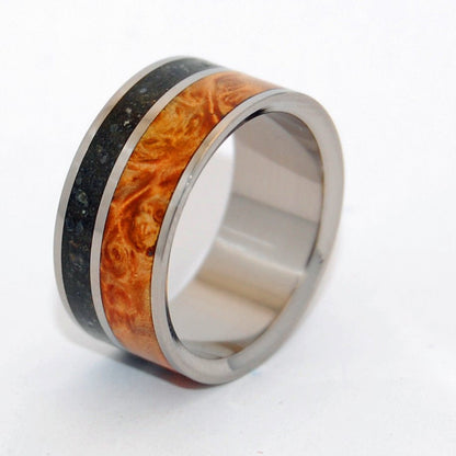 Bear Fruit | Men's Concrete, Wood & Titanium Wedding Ring - Minter and Richter Designs