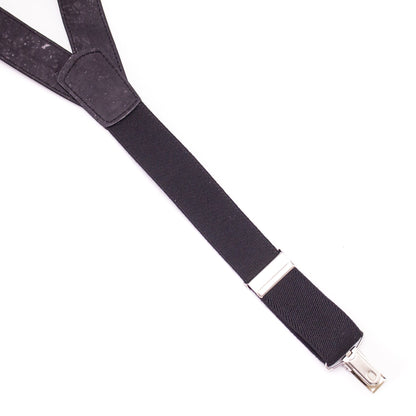 Black Adjustable Cork Strap Suspenders - Pant Suspenders - Groomsmen Gift - Minter and Richter Designs