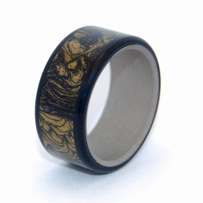 Black And Gold Samurai | Men's Black & Gold Titanium Wedding Ring - Minter and Richter Designs