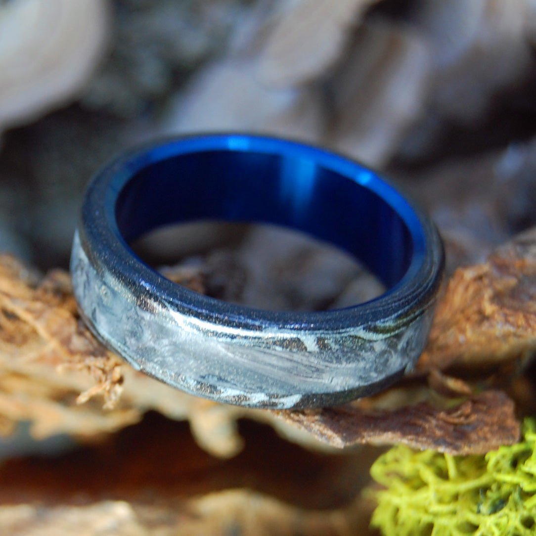 Black Box Elder Greek God | Men's Black Box Elder Wood, Titanium & Ceramic Wedding Ring - Minter and Richter Designs