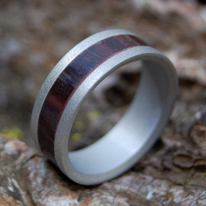 Blasted Coco | Men's Cocobolo Wood & Titanium Wedding Ring - Minter and Richter Designs