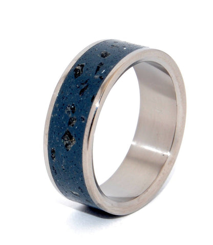 Blue Obsidian | Men's Concrete, Obsidian & Titanium Wedding Ring - Minter and Richter Designs