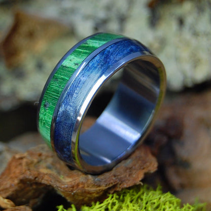 Box Elder Love | Men's Box Elder Wood & Titanium Wedding Ring - Minter and Richter Designs