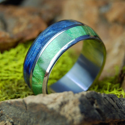 Box Elder Love | Men's Box Elder Wood & Titanium Wedding Ring - Minter and Richter Designs