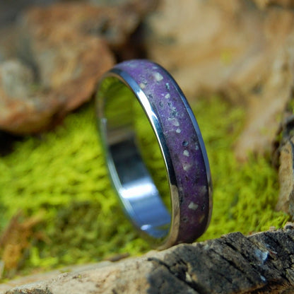 Brighton Beach Haze | Men's or Women's Brighton Beach Sand & Titanium Wedding Ring - Minter and Richter Designs