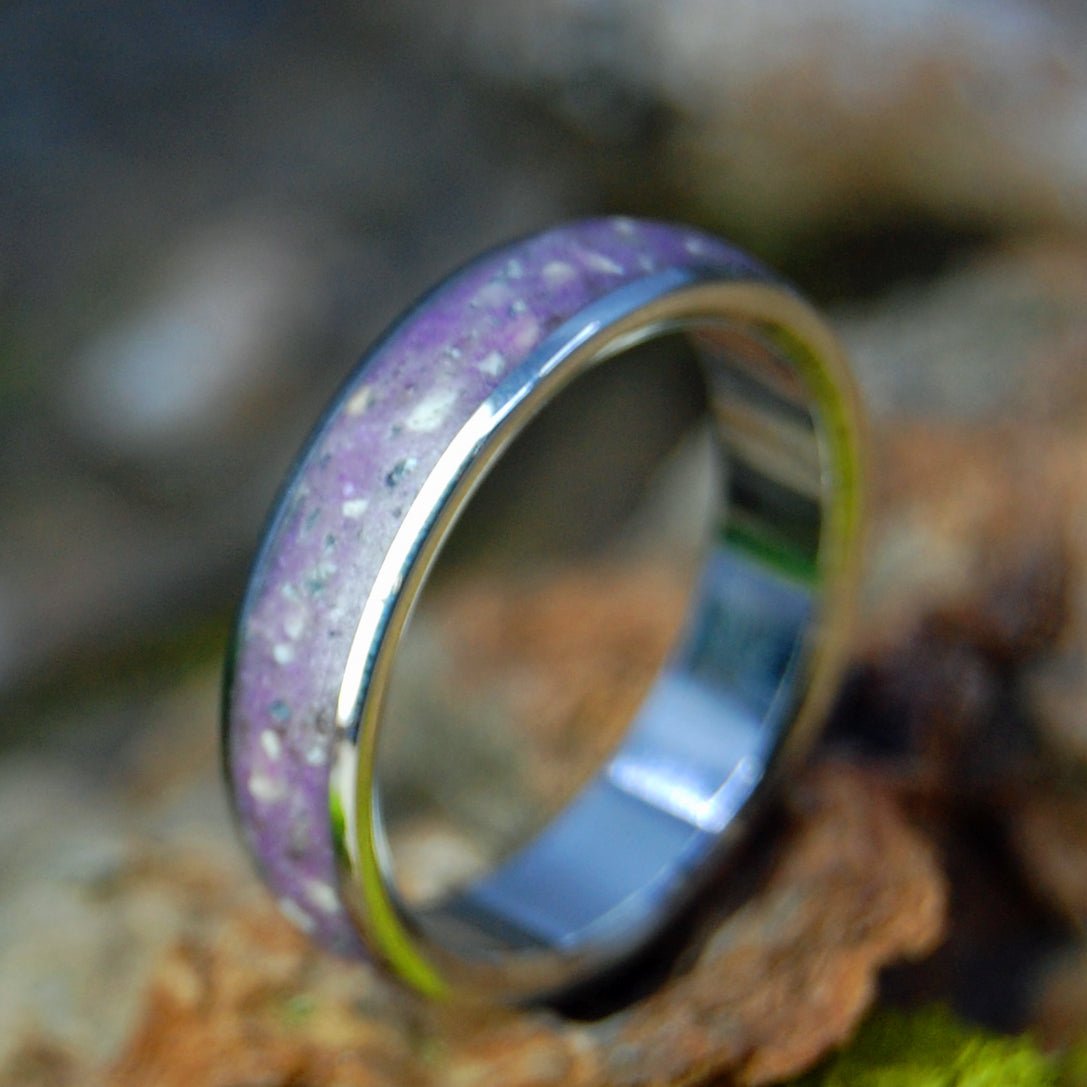 Brighton Beach Haze | Men's or Women's Brighton Beach Sand & Titanium Wedding Ring - Minter and Richter Designs