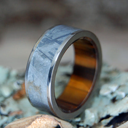 Bronze Moon Landing | Men's Meteorite, Bronze & Titanium Wedding Ring - Minter and Richter Designs