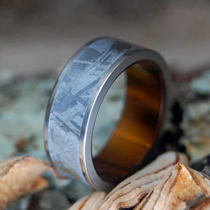 Bronze Moon Landing | Men's Meteorite, Bronze & Titanium Wedding Ring - Minter and Richter Designs