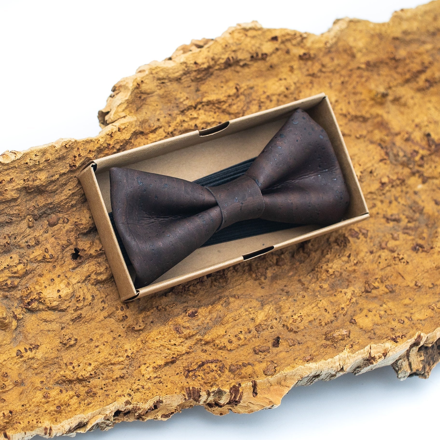 Brown Smart Cork Bow - Tie - Handmade Bow Tie - Groomsmen Gift - Minter and Richter Designs