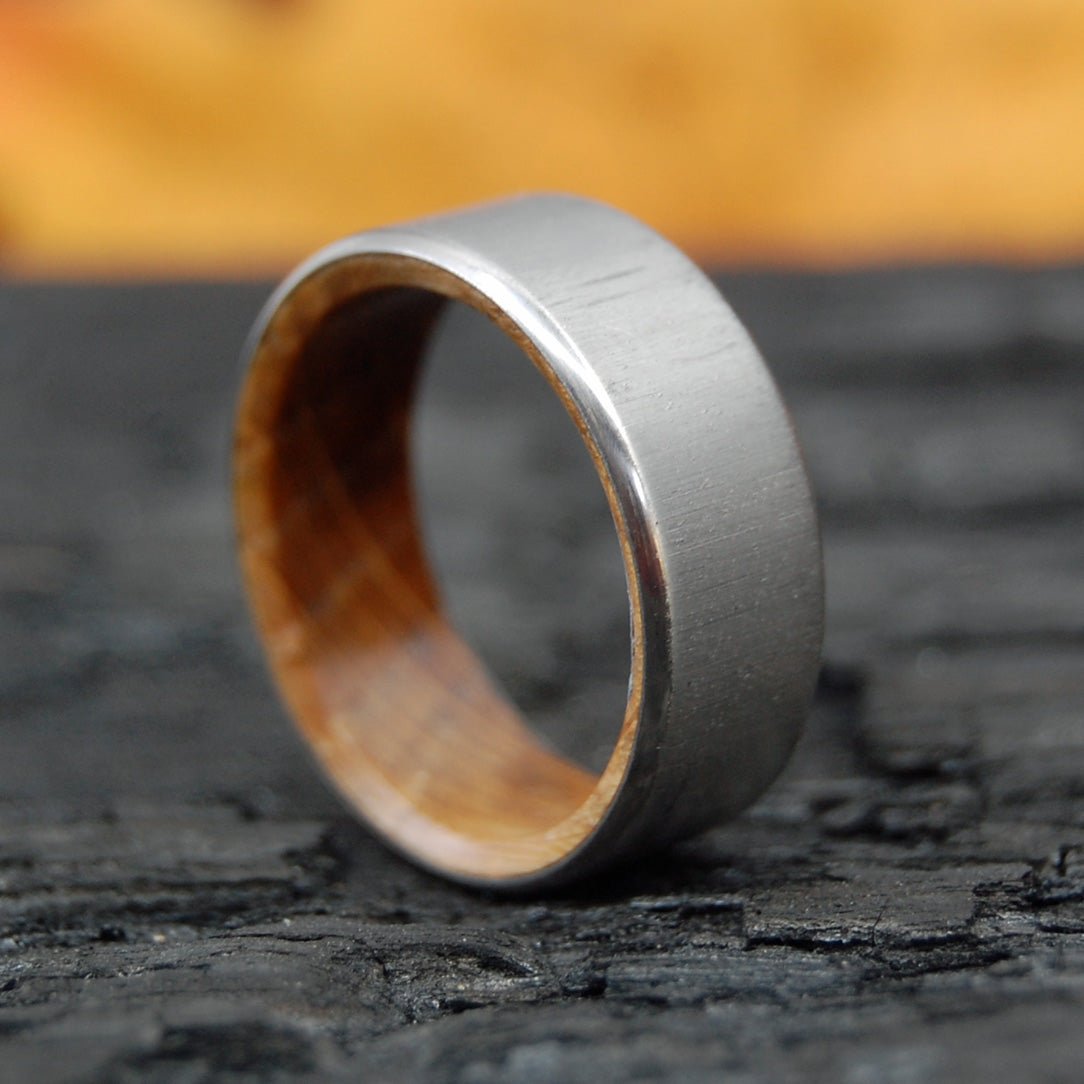 Bully Boy After Hours | Men's Whiskey Barrel Wood & Titanium Wedding Ring - Minter and Richter Designs