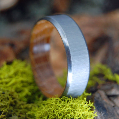 Bully Boy After Hours | Men's Whiskey Barrel Wood & Titanium Wedding Ring - Minter and Richter Designs