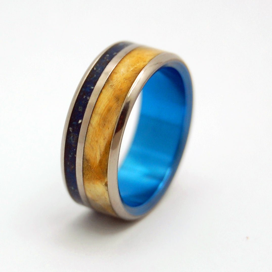 California Blue | Men's Concrete, Wood & Titanium Wedding Ring - Minter and Richter Designs