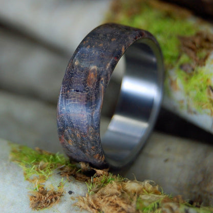 California Buckeye Overlay | Men's California Buckeye Wood & Titanium Wedding Ring - Minter and Richter Designs